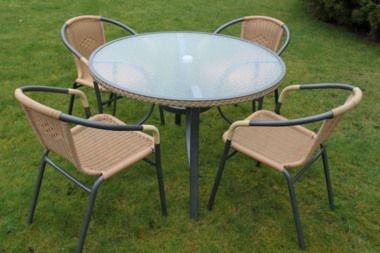 Aluminium 4 Seater Bistro Set top Bistro sets Aluminium 4 Seater Bistro Set picture