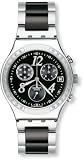 Image of Swatch Mens Dreamnight Black Dial Stainless Steel Bracelet Watch