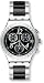 Swatch Men's YCS485G Quartz Chronograph Stainless Steel Black Dial Watch