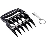 Ankey Bear Paws Pulled Pork Shredder Claws, Strong BBQ Pulling Shredding Meat Handler Forks for Barbecue or Grilling and Smoker Cooking, with Free Wine Opener Bottle Keychain Keyring