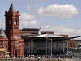 Cardiff Bay Skyline, with Pierhead Building and Welsh Assembly, Cardiff, Wales Photographic Poster Print by G Richardson, 12x9