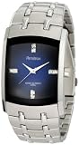 Armitron Mens 204507DBSV Swarovski Crystal Accented Silver-Tone Blue Degrade Dial Dress Watch