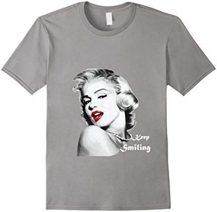 Men's keep smiling because life is a beautiful thing-MarilynTshirt Medium Slate