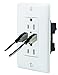 Bryant Electric USBB20LA 3.8 Amp High Power Dual USB Charger, 20 Amp 125 Volt Tamper Resistant Duplex Receptacle, Light Almond