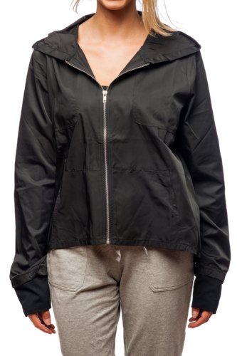 Central Park Womens Hooded Waterproof Athletic Jacket