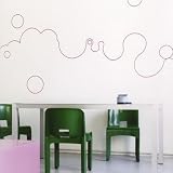 Domestic Tapetensticker bubble line magenta