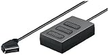 Wentronic 3-fach Scartverteiler mit Anschlusskabel 0,4 m