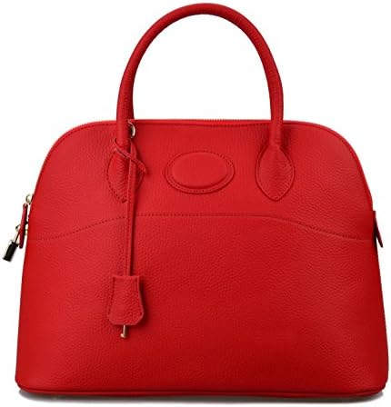Fatteen Cat Women's Shell Leather Handbags Purses (Red)
