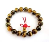 Tiger Eye Beads Tibetan Buddhist Prayer Meditation Wrist Mala Rosary Bracelet