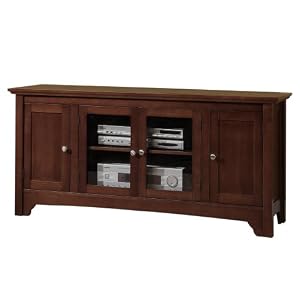 Walker Edison 52-Inch Solid Wood TV Console with 4 Doors