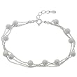 Sterling Silver Three Row Silver Balls Bracelet