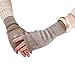 Olyer Women's Fingerless Gloves Stretchy Knitted Cashmere Winter Warmer Gloves Unisex