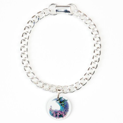 Charm Bracelet Hummingbird And Hibiscus