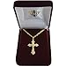 Gold-Plated Necklace with 18" Chain and 1" Pendant of Jesus on the Cross
