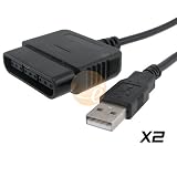 2 pc For Sony PS2 to PS3 Controller Adapter USB NEW