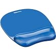 Blue Gel Crystals Wrist Rest With Mouse Pad