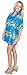 Luau Party Button Down Shirt Womens Top Blouse Cover up Hawaiian Dress Beachwear