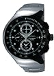 Seiko - Men's Alarm Chronograph Black Ion Finish Bezel Watch - SNAD43