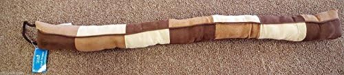 Door Draft Stopper 36" Brown Tri-color Brown Beige Tan Faux Suede Cold Cool Air Window Breeze Blocker Guard Cover Snake Decorative Home