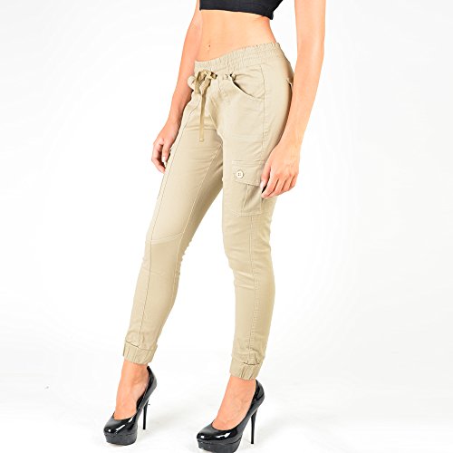 Casual Pants Womens Cargo Jogger Pants medium khaki 11street Malaysia