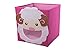 Clever Creations Cute Smiling Sheep Collapsible Toy Storage Organizer Toy Box Folding Storage Cube for Kids Bedroom | Perfect Size Storage Cube for Books, Kids Toys, Baby Toys, Baby Clothes