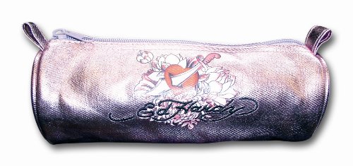 Ed Hardy 10320100 Vegas Pencilcase round, 22 x 8 x 7.5 cm, 100% Polyester, rosa / metallic Preisvergleich