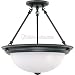 Nuvo Lighting 60/3341 Three Light Interior Home Package 15-Inch Semi-Flush with Frosted Glass, Mahogany Bronze Nuvo Lighting 60/3341 Three Light Interior Home Package 15-Inch Semi-Flush with Frosted Glass, Mahogany Bronze
