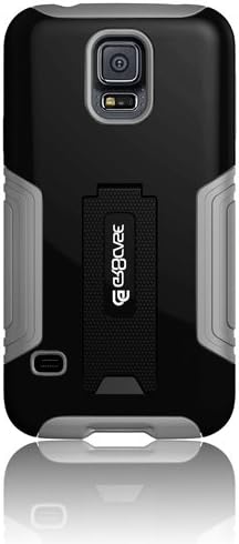 Samsung Galaxy S5 Gr8Case Case Protective Flexible Rubber and Plastic 2Grip Hybrid Case (Black/Grey)