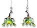 Halloween Toad w/ Witch's Hat Enamel & Sterling Dangle Earrings