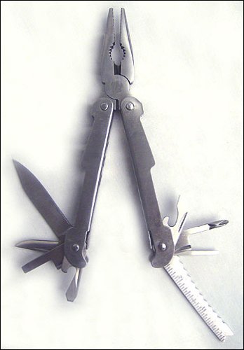 SportingGoods: Steel Multi Tool Pliers with 8 Tools Emergency Camping