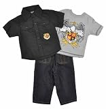 Urban Extreme Infant Boys Black & Gray 3Pc Pant Set
