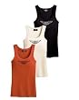 Harley-Davidson&reg; Women's Classic Tank Top. Vintage Orange-99119-10VW; Black-99118-10VW; Off-White-99120-10VW