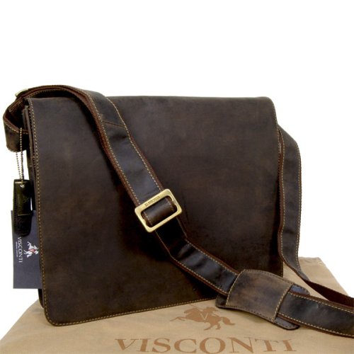 Visconti Leather Messenger Bag A4 Workplace