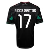 #17 Giovani Dos Santos Mexico Away 10/11 Kid Soccer Jersey & Matching Short Set - For Youth Age: 8-10 Years Old