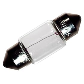 Ancor 529102 Marine Grade Electrical Light Bulb (Festoon End Cap, 12-Volt, 10-Watt, .83-Amp, Clear, 2-Pack)