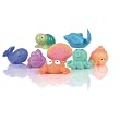 Elegant Baby 8 Piece Bath Squirties Gift Set in Vinyl Zip Bag - Sea