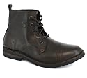 LEVIS TRACK LACED UP LEATHER BOOTS BROWN