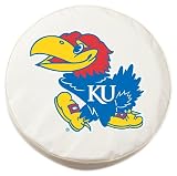 NCAA Kansas Jayhawks Tire Cover (White,Size M)
