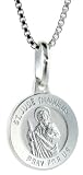 Sterling Silver St. Jude Medal 1/2 in. (12mm) Round.