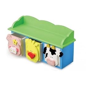 Child Animal Wooden Shelf Storage Box