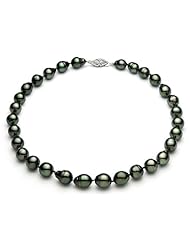 PremiumPearl 8-11mm Baroque Black Tahitian Pearl Necklace AA+ Quality