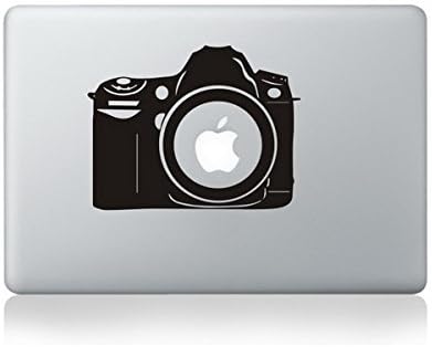 Sockeroos Removable Camara Decal Sticker Skin Art Black Partial Cover Decal for Apple Macbook Pro Air Mac 13" 15" inch / Unibody 13" 15"Inch Laptop