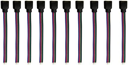 10pcs LED RGB Connector 4 Pin line For 3528/5050 Led Strip Lights
