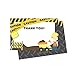 Construction Thank You Cards (25 Count) With Envelopes & Seal Stickers Bulk Birthday Party Bridal Blank Graduation Kids Children Boy Girl