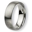 Rounded Brushed Titanium Ring (7.0 mm) - Sizes 6-13