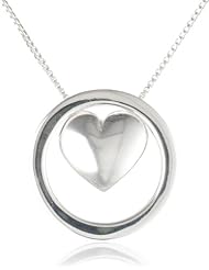 Sterling Silver "All Love Is Sweet. Given Or Returned" Heart Pendant Necklace , 18"
