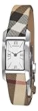 Burberry Women's BU1062 Heritage Checked Strap White Dial Watch