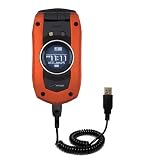 Coiled Power Hot Sync and Charge USB Data Cable w/ Tip Exchange for the Verizon Wireless G'zOne Boulder - Gomadic Brand