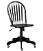 Carolina Cottage Antique Black Desk Chair with Casters