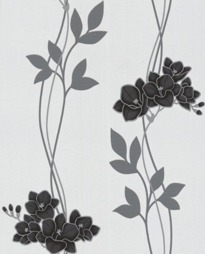 Graham & Brown 30-256 Serenity Collection Wallpaper, Serene, Black and White